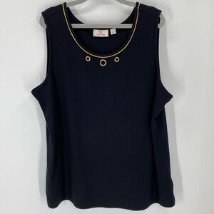 Quacker Factory Rhinestone Grommet Tank XL